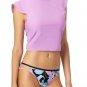 Endless Waves Womens Cropped Swim Top Size Small 3-5 Juniors Pink New