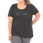Terra & Sky Womens T.shirt Side Gathered Size 1X Black Color New