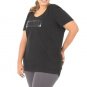 Terra & Sky Womens T.shirt Side Gathered Size 1X Black Color New