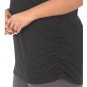 Terra & Sky Womens T.shirt Side Gathered Size 1X Black Color New