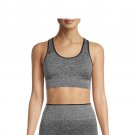 Womens Avia Seamless Sports Bra Size Medium 8-10 Minimum Support Pads Gray  New
