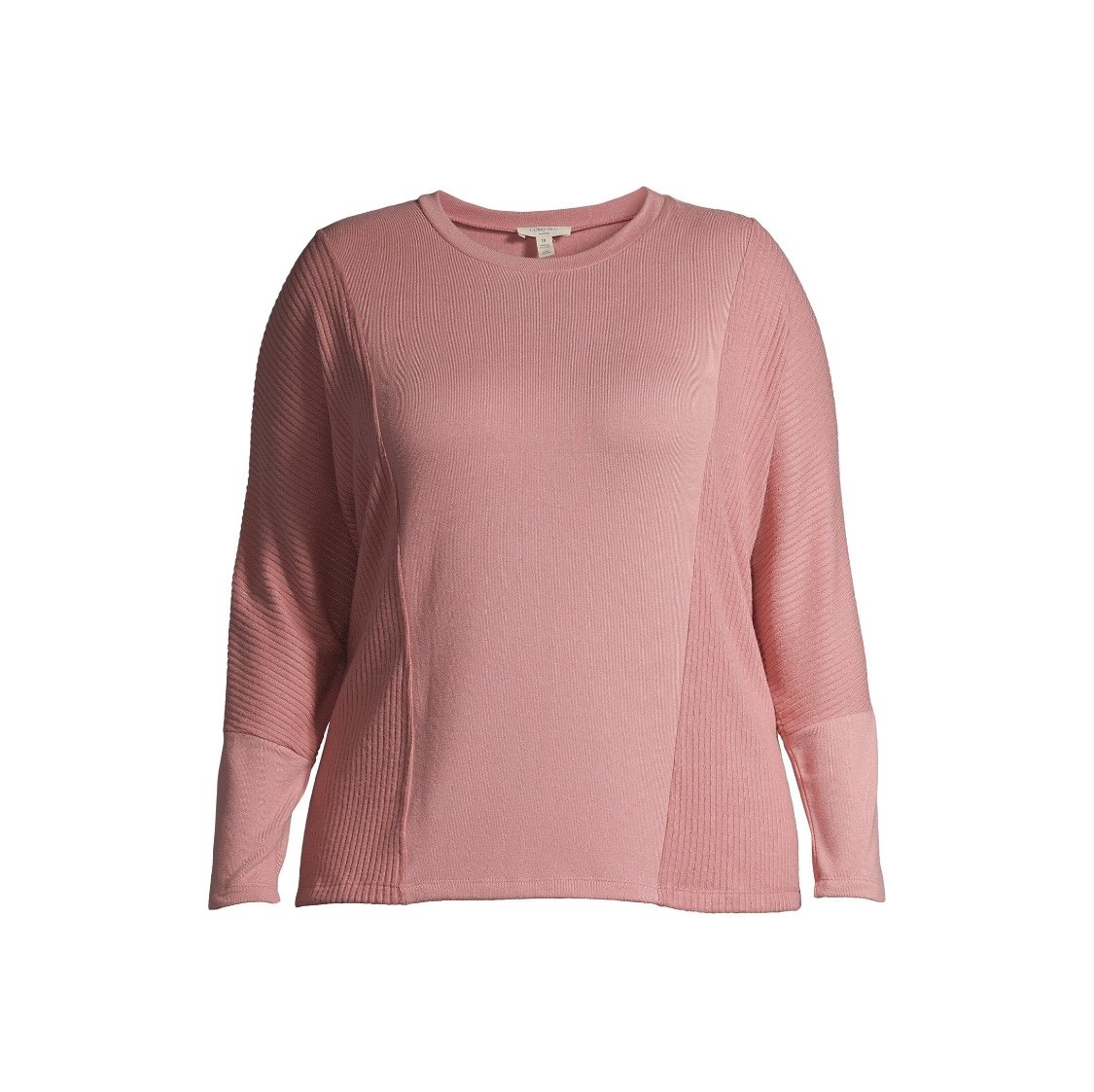 COMO BLU Womens Dolman Sleeve Sweater Size 3X Soft Brushed Knit Pink New