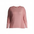 COMO BLU Womens Dolman Sleeve Sweater Size 3X Soft Brushed Knit Pink New