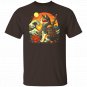 Retro samurai cat T-shirts The Great Wave off Kanagawa Hokusai Art Painting