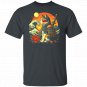 Retro samurai cat T-shirts The Great Wave off Kanagawa Hokusai Art Painting