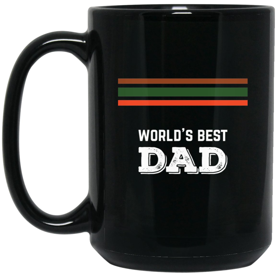 World's Best Dad Black Mug