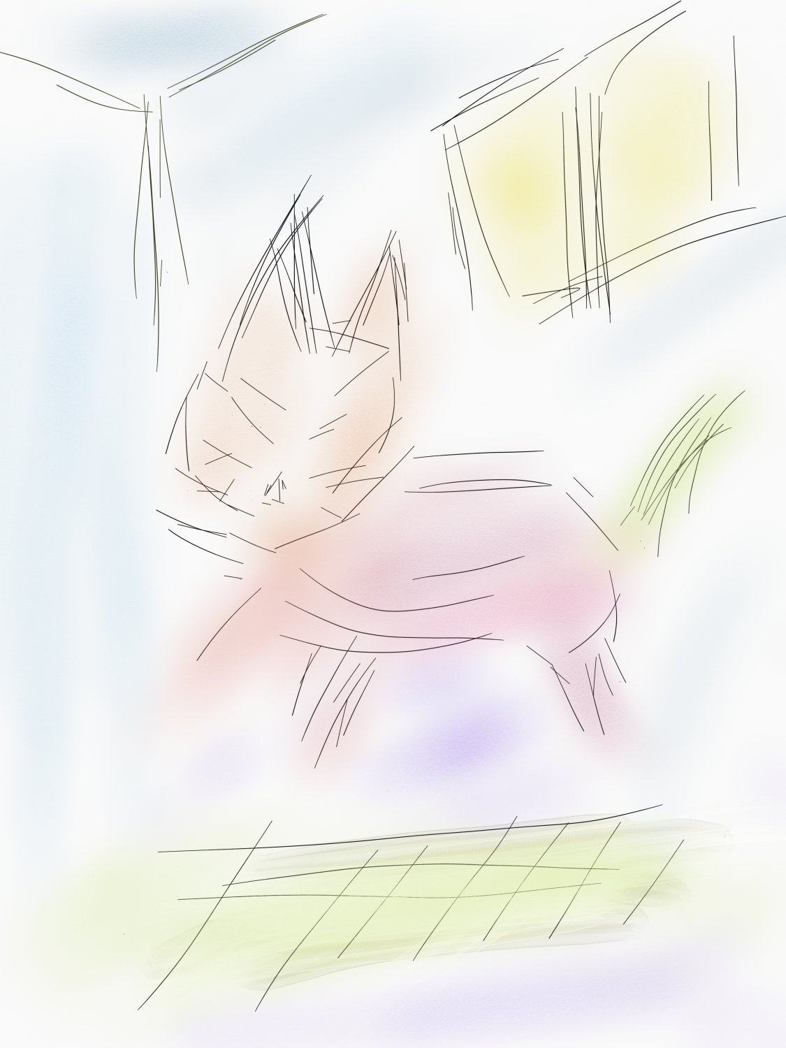 wall art the cat in the sunset home