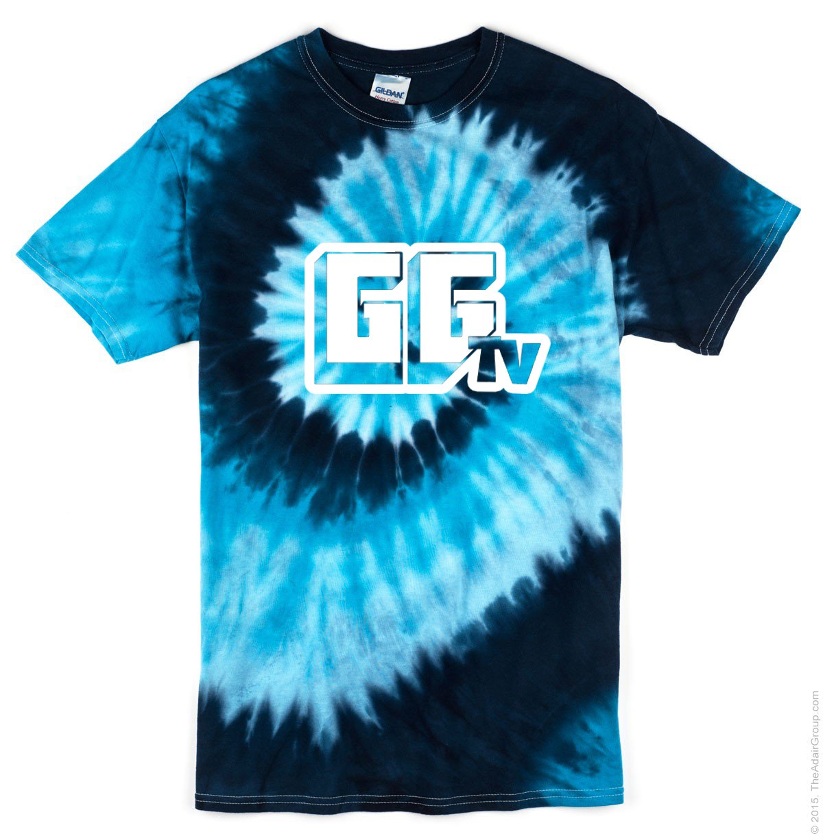 Blue Tie-Dye Logo Tee
