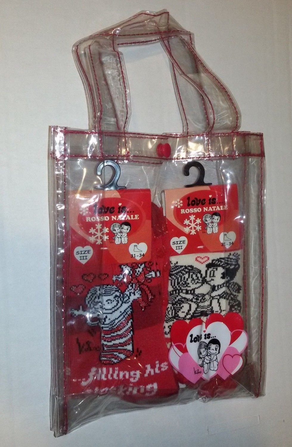 Love Is Christmas Pack Set Red Slipper Socks