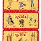 Pocahontas - 3 Postcards Nestle Disney Family 1996