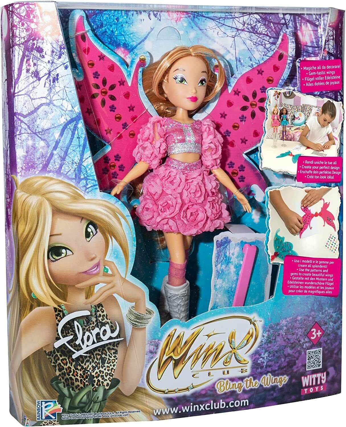 Winx Club Bling the Wings Flora Fairy 9" Doll Witty Toys