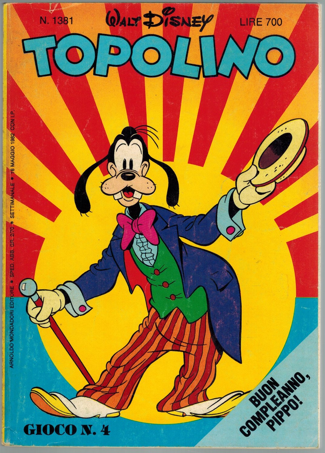 Topolino # 1381 Mickey Mouse Comics 1982