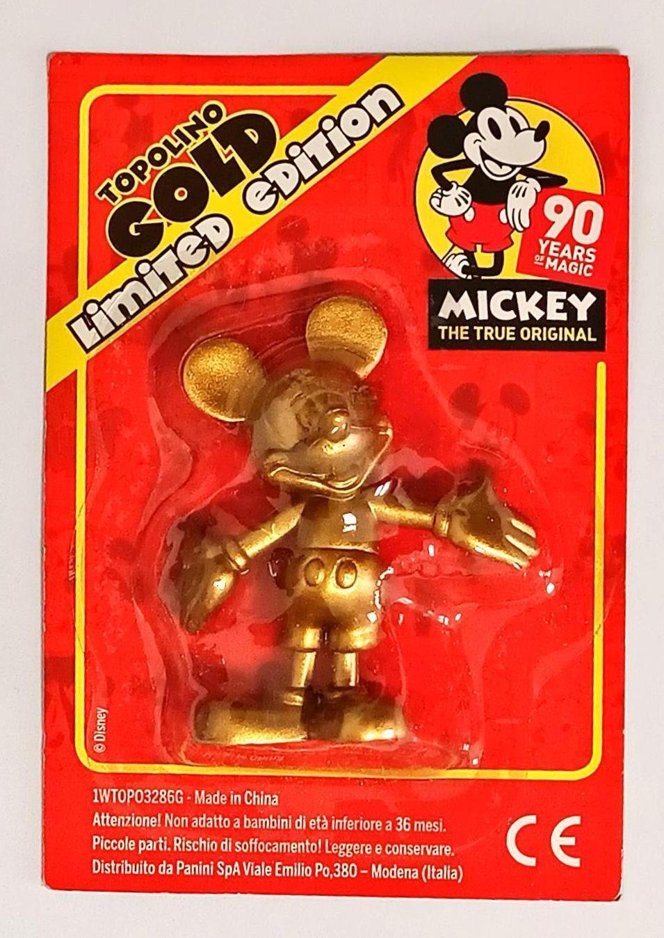 Mickey Mouse Gold Limited Edition 3D Figure 90 Years Disney