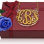 Personalized Gold or Silver Monogram Necklace - Any Monogram & Necklace