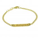 Personalized 18k Gold Baby Name Bracelet Custom Any Name Boy or Girl Bracelet