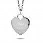 Personalized Name Heart Necklace Custom Engraved Gold Silver Stainless Steel