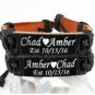 Personalized Leather Bracelet Handmade Customized with name for Couples Gift-26