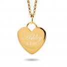 Personalized Name Heart Necklace Engraving Monogram Necklace for Woman
