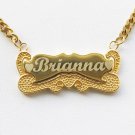 Personalized  18K Gold Plated Name Plate Chain Necklace with any Name and Chain
