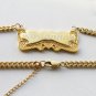 Personalized 18K Gold Plated Name Plate Chain Necklace with any Name and Chain