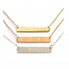 Bar Necklace Personalized Name Custom Date Necklace Latitude longitude Necklace