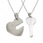 Epic Brand Couples Necklace Stainless Steel Heart and Key I Love You Pendants...
