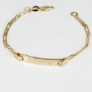 14K Gold Filled Baby ID Bracelet With Engraving 6'' adjustable Christmas Gift-14