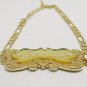 18K Yellow Gold Plated Personalized I.D. Name Bracelet Mens Leady