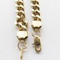 18K Gold Plated Stainless Steel Cuban/Curb Link Chain Necklace or Bracelet