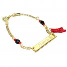 Name Engraving Gold Plate Baby Pulsera de Azabache Bracelet for kids Bracelet-15