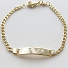 18k Gold Filled Cuban Link Childrens ID Bracelet Free Personalized Engraving