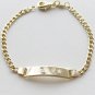 18k Gold Filled Cuban Link Childrens ID Bracelet Free Personalized Engraving