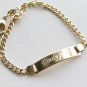18k Gold Filled Cuban Link Childrens ID Bracelet Free Personalized Engraving