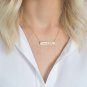 Personalize Nameplate Necklaces Custom Bar Necklace Engraved Name Necklace Chain
