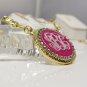 PERSONALIZED MONOGRAM INITIAL NECKLACE YELLOW GOLD PLATED1.25" USA seller