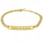 Personalized Couple Bracelets Custom Engrave Name Bar Bracelet His and Hers
