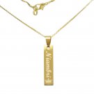 Personalized Vertical Bar Necklace Long Gold Bar Necklace Silver Necklace *US