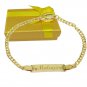 Personalized Gold Name Plate Id Bracelets for Kids Birthday Gift for Baby Girl