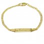 Personalized Gold Name Plate Id Bracelets for Kids Birthday Gift for Baby Girl