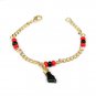 18K Gold Filled PULSERA MANO DE AZABACHE BEBE/BABY AZABACHE BRACELET 5.5"