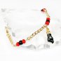 18K Gold Filled PULSERA MANO DE AZABACHE BEBE/BABY AZABACHE BRACELET 5.5"