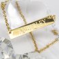 Personalized Name Bar Necklace Custom Engraved Any Name Necklace Stainless Steel