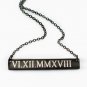 Personalized Name Bar Necklace Custom Engraved Any Name Necklace Stainless Steel