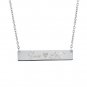 Personalized Silver Bar Necklace Name Necklace Engraved Pendant Necklace