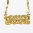 Personalized Gold Necklace Custom Nameplate Necklace engrave Name* US SELLER