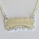 GOLD SILVER PERSONALIZED NAME PLATE Necklace Silver Woman Necklace Custom Chain