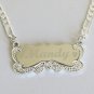 GOLD SILVER PERSONALIZED NAME PLATE Necklace Silver Woman Necklace Custom Chain