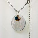 Monogram  Personalized Circle Necklace 925 Sterling Silver