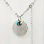 Monogram Personalized Circle Necklace 925 Sterling Silver