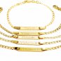 18K Gold Filled Personalized Baby ID Bracelet, New born to 12 years baby gift.